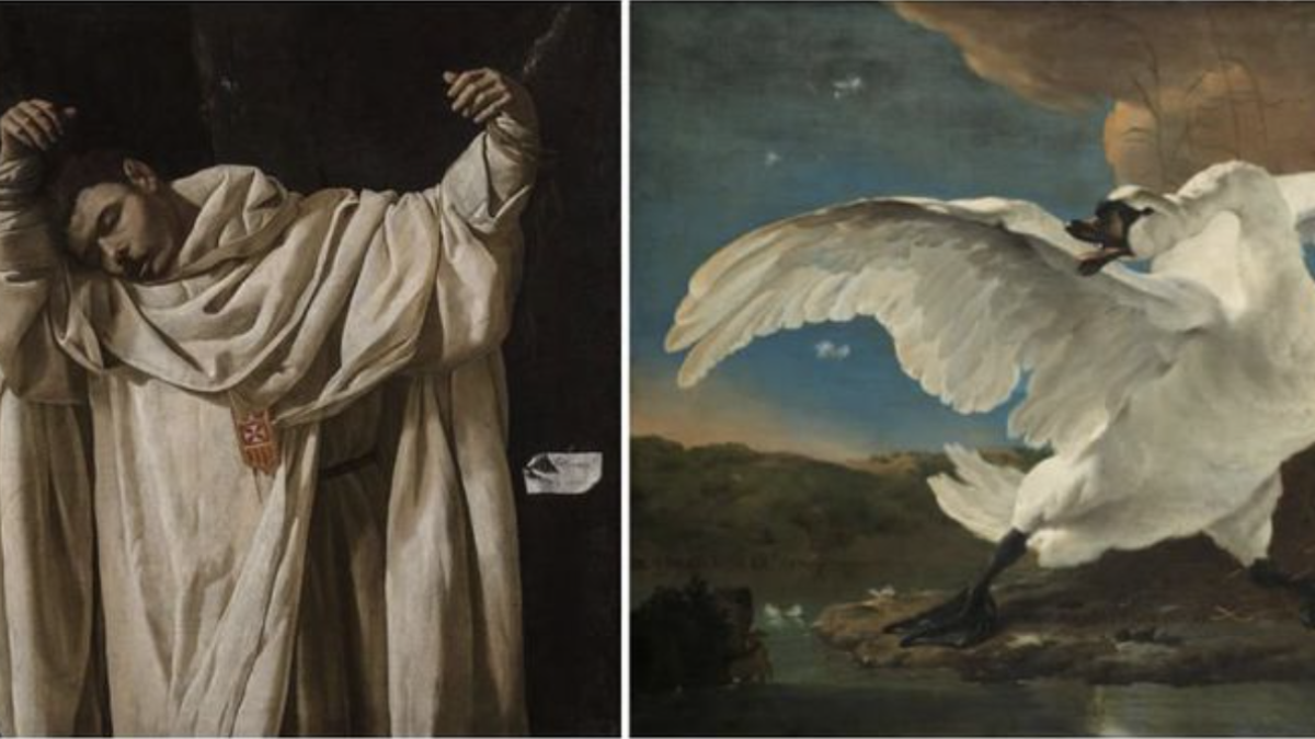 MosAIc vincula obras de arte por sus parecidos en color, textura o temática. Pinturas yuxtapuestas en galería 