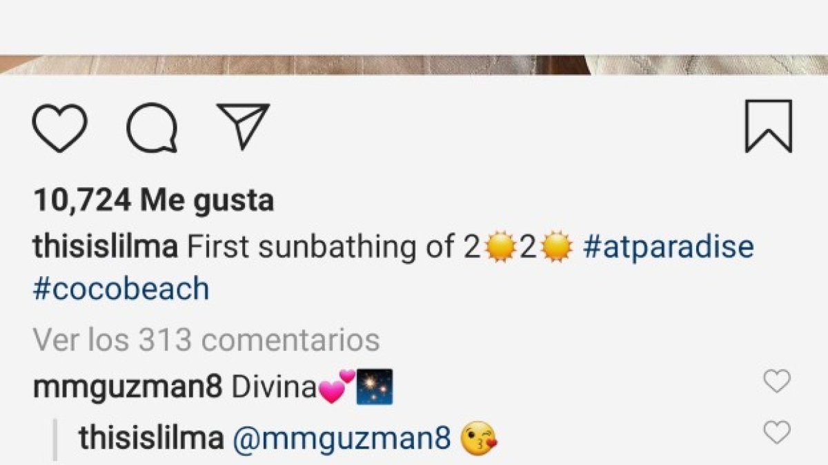 María García, esposa de Felipao, durante unas de las vacaciones de la pareja.