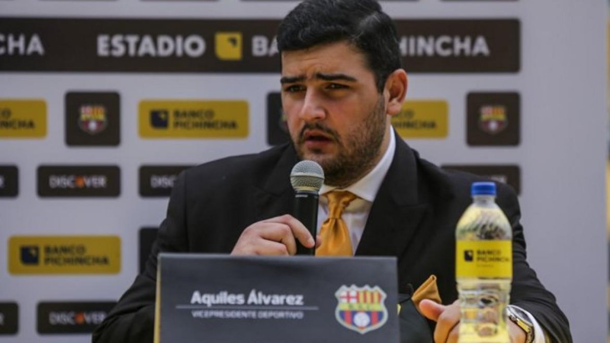 Aquiles Álvarez, dirigente de Barcelona, reaccionó ante el hecho delincuencial.