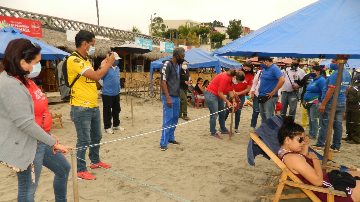 Hecho. Este último fin de semana se realizó un simulacro en General Villamil. Participaron 120 trabajadores.