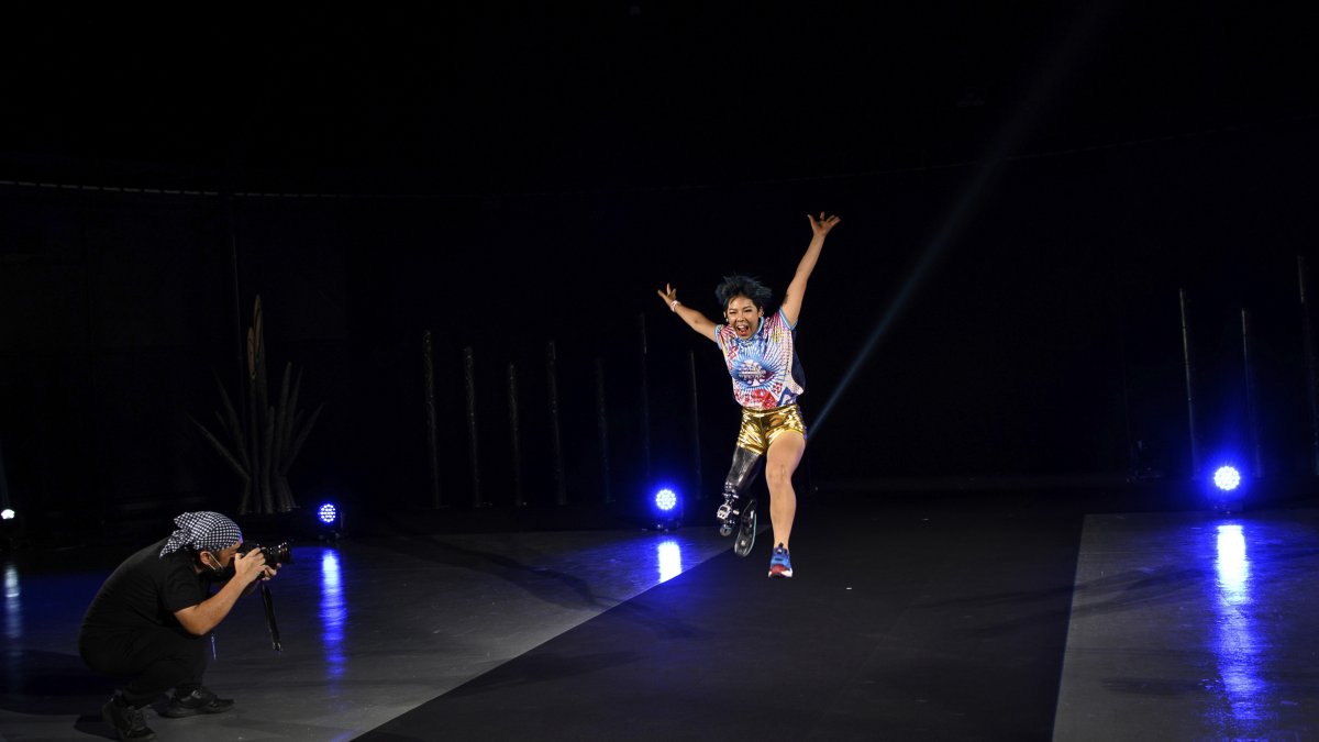 Kaede Maegawa, quien terminó cuarta en el salto de longitud en los Juegos Paralímpicos de Río de Janeiro 2016, fue una de las modelos.