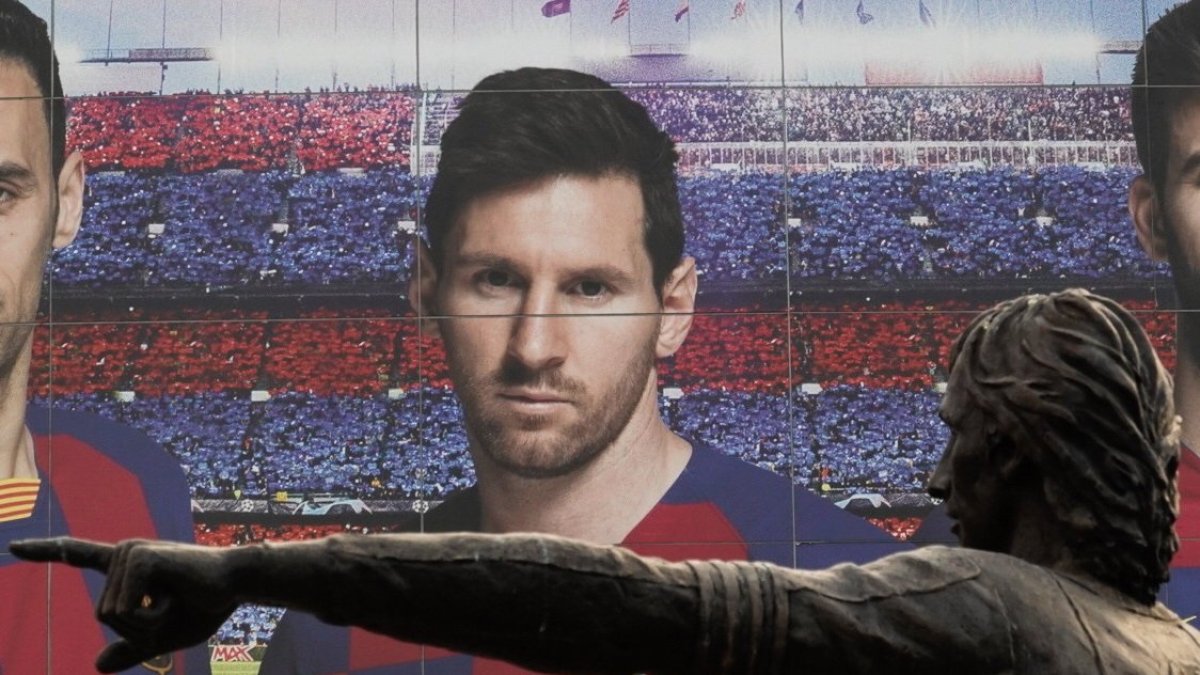 La imagen de Lionel Messí está muy ligada a la historia de Barcelona.