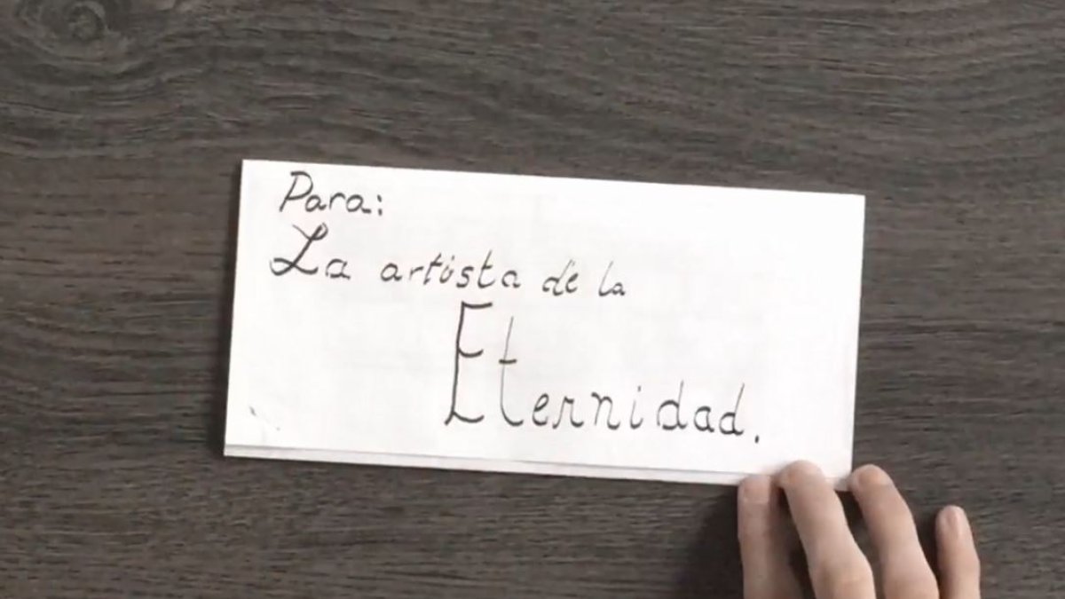 La carta dirigida a ‘La artista de la eternidad’ abrió el encuentro virtual.