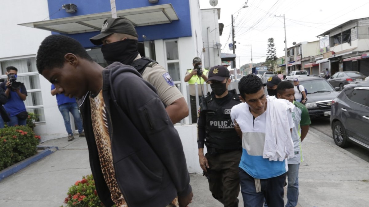 Los sospechosos fueron detenidos y llevados a la Unidad Judicial de Flagrancia, ubicada en el norte de Guayaquil.