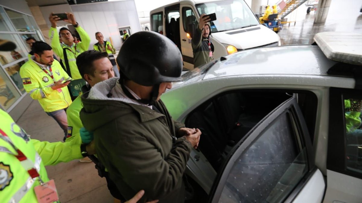 El 21 de febrero llegó al aeropuerto de Quito Pablo Romero, exsecretario de la Senain, extraditado desde España.
