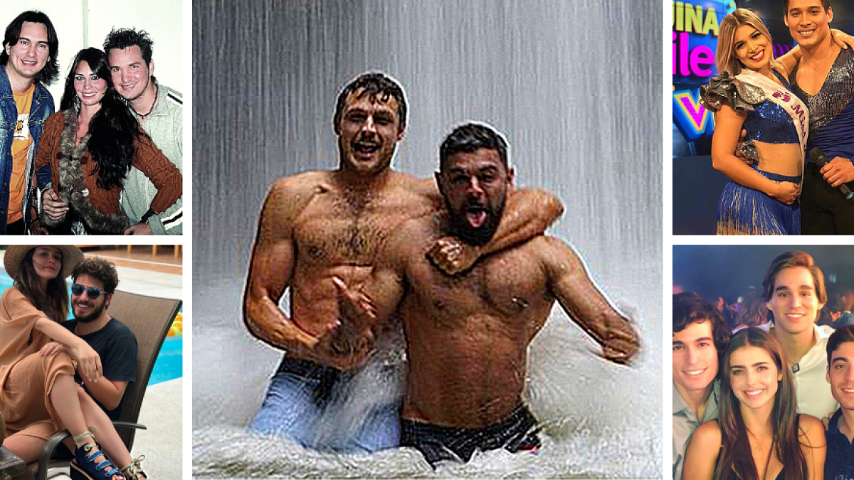 Los famosos junto a sus familiares.