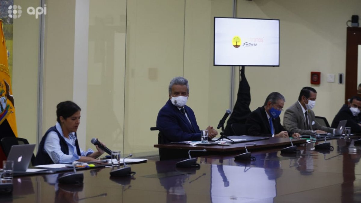 El presidente Lenín Moreno participó de la sesión del COE Nacional.