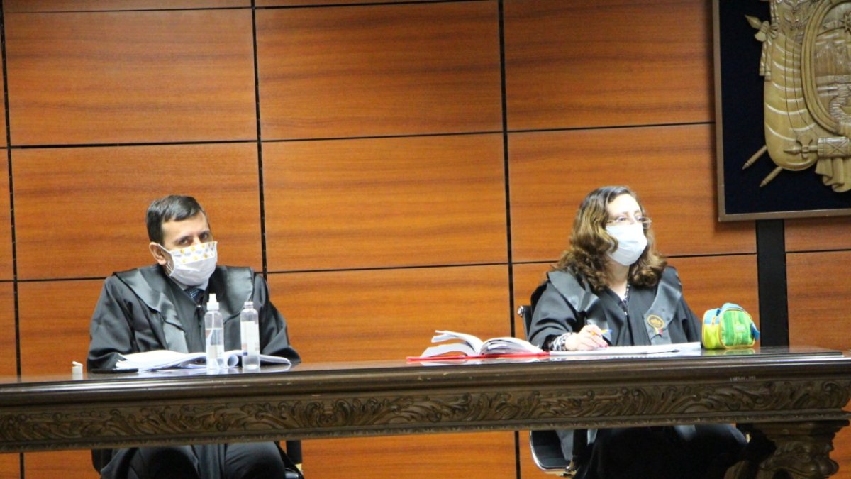 Jueces. El tribunal presidido por la jueza Daniella Camacho estuvo a cargo de la audiencia de apelación en el caso de Carlos Pólit.