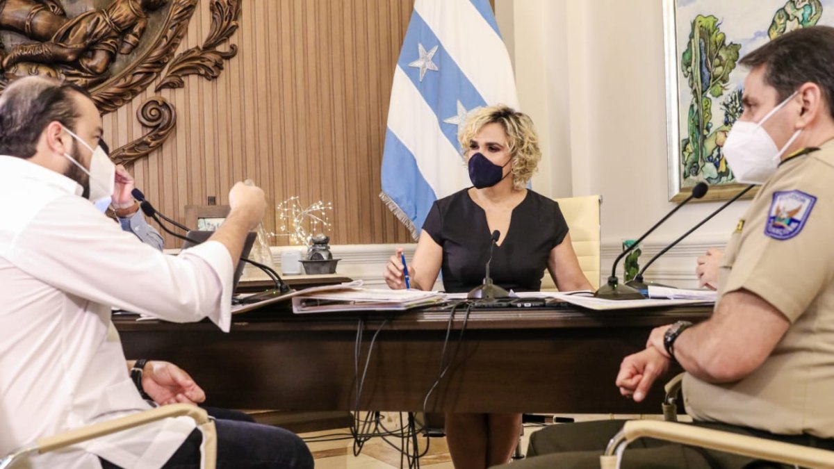 La alcaldesa Cynthia Viteri, en su enlace del pasado 16 de septiembre.