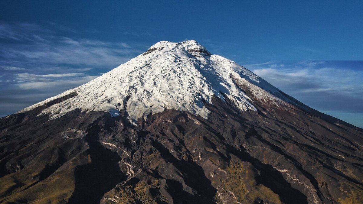Volcán Cotopaxi, Ecuador. Foto sacada a inicios de 2020.