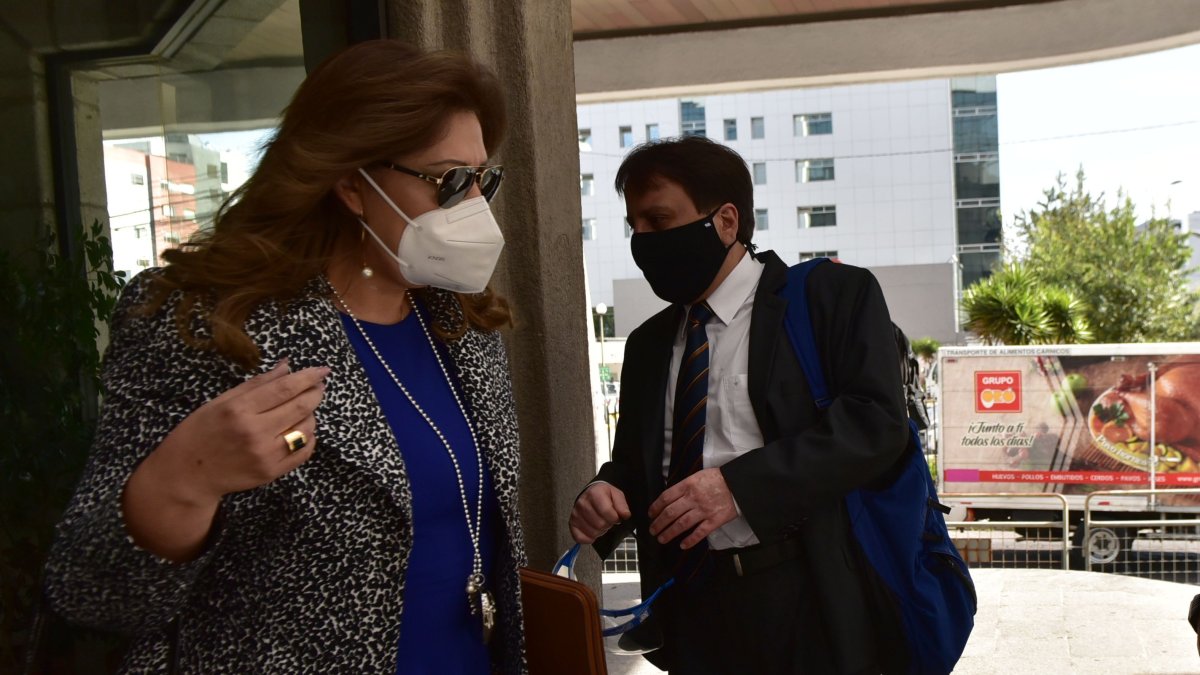 Defensa. La exjueza Gladys Terán defiende a Marco Rodas, excoordinador jurídico de la Secretaría del Agua.