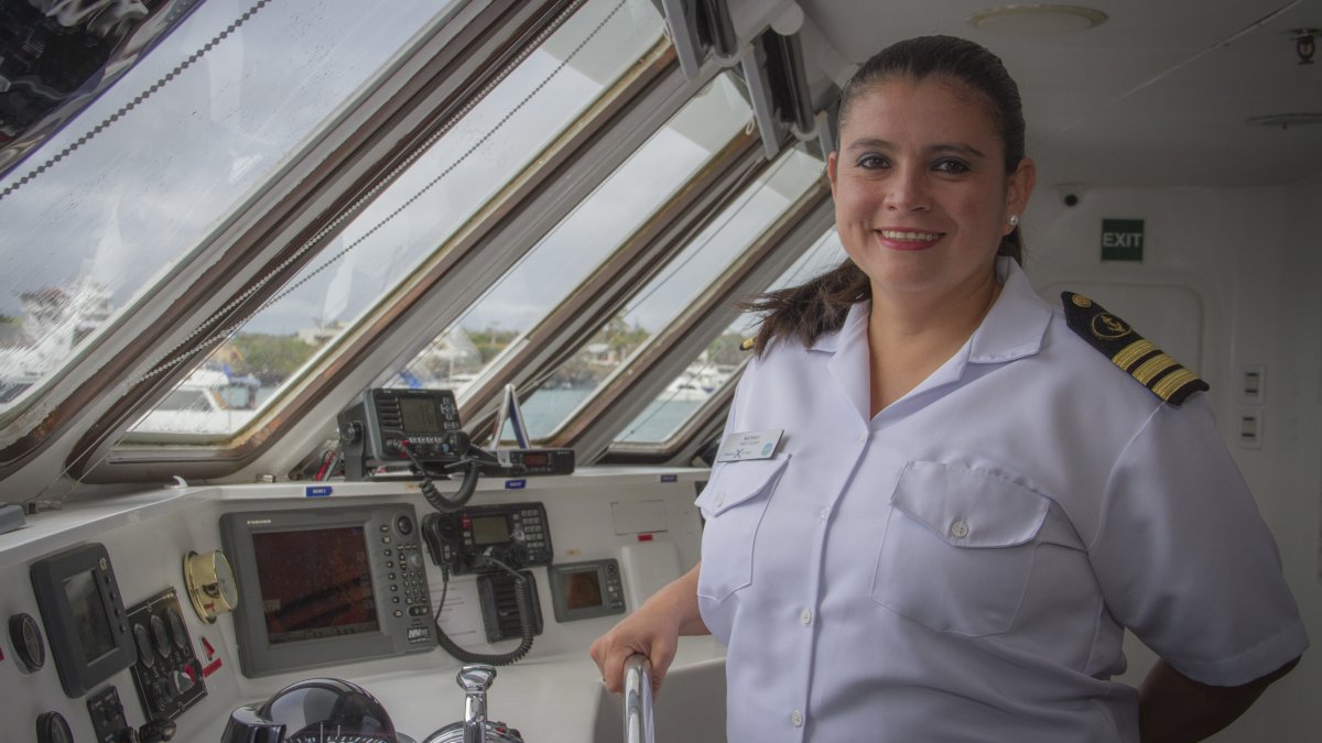 Figura. Albán se convirtió en la primera mujer capitana de Ecuador en agosto de 2017.