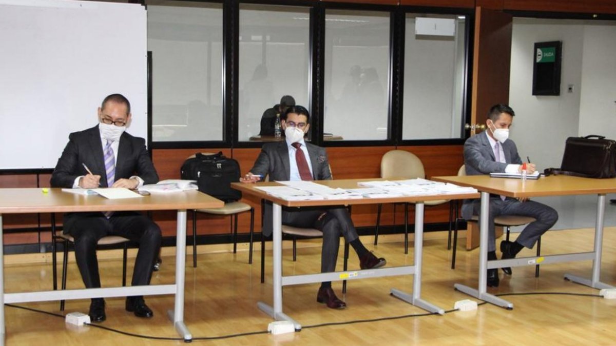 Jorge Luis Ortega, defensor de Jorge Jalil, durante la audiencia de testimonios anticipados en la Corte.