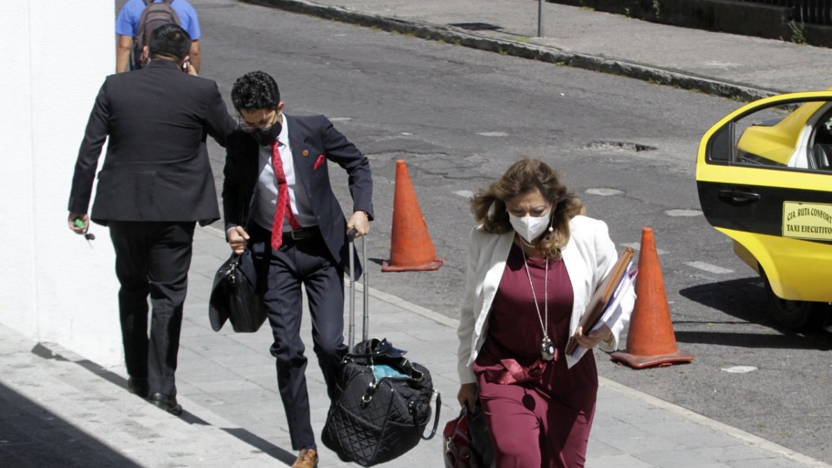Defensa. La exjueza nacional Gladys Terán defiende a Marco Rodas, excoordinador Jurídico de Senagua.