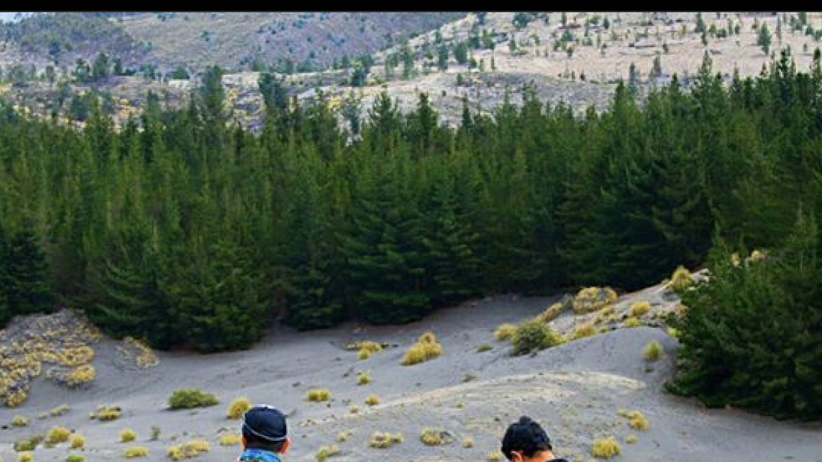 Un grupo de turistas nacionales recorre un sector del desierto de Palmira, ubicado en la provincia de Chimborazo.