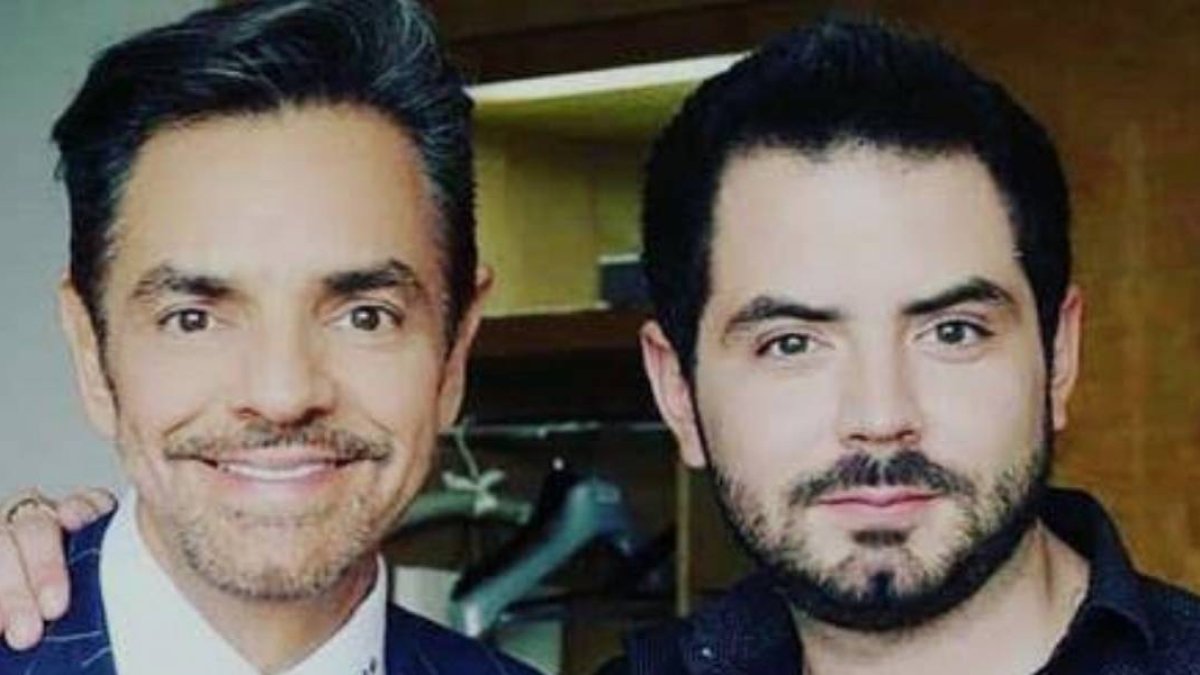 José Eduardo con su padre, el popular actor mexicano.