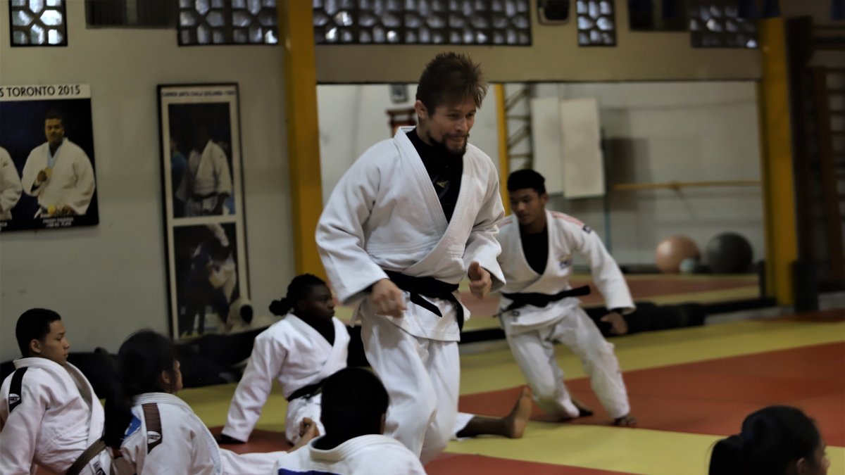 Concentrada. La selección de judo lleva  40 días trabajando para los torneos.