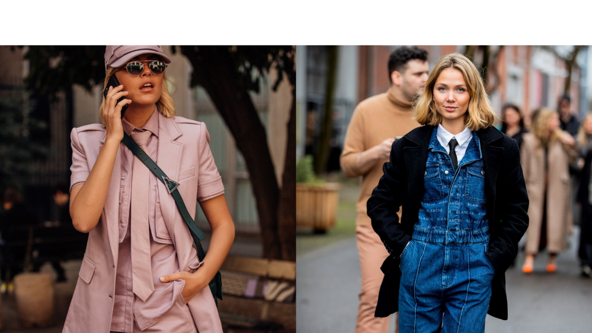 La corbata femenina es delgada y fina.