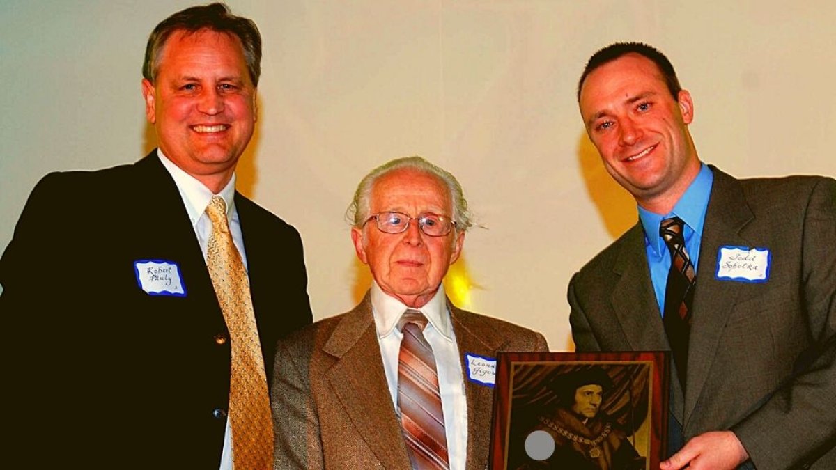 Leonard Gigowski, en un reconocimiento en vida.