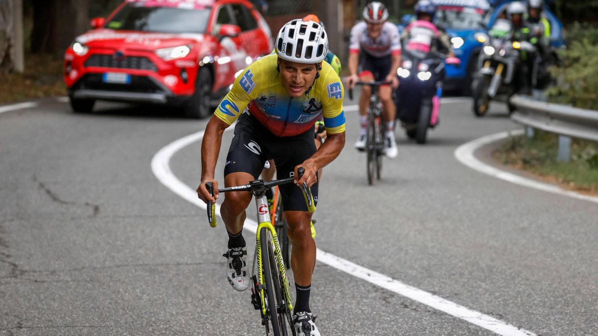 Jonathan Caicedo afirmó que se siente fuerte de cara a las dos semanas que faltan en la Corsa Rosa.