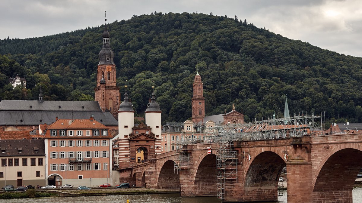 Parte del centro histórico de Heidelberg en Alemania.