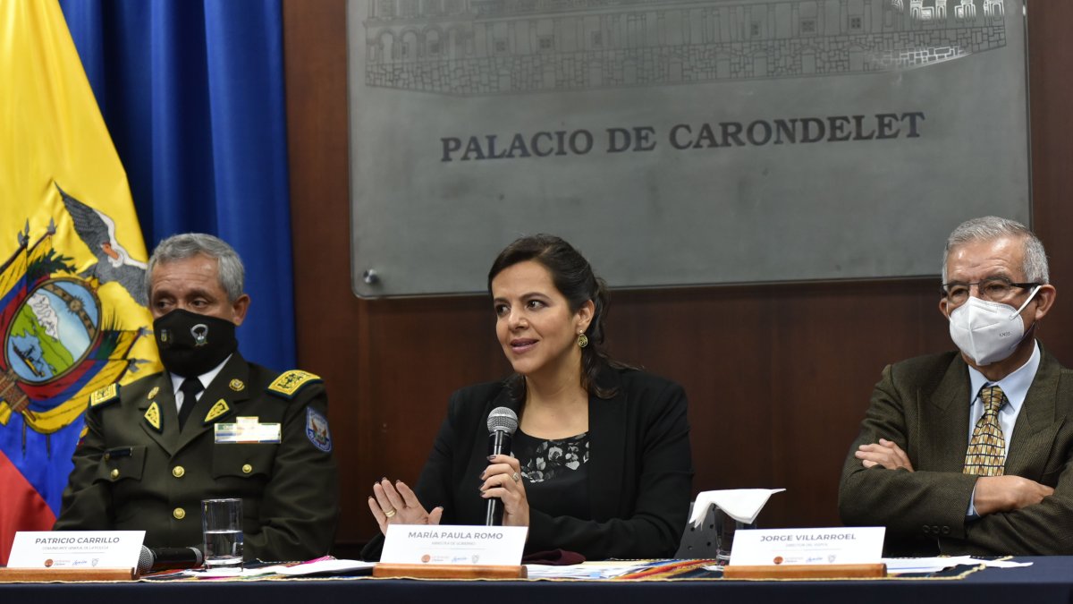 Anuncio. El miércoles la ministra de Gobierno María Paula Romo advirtió que si se dan eventos de violencia la Policía responderá.