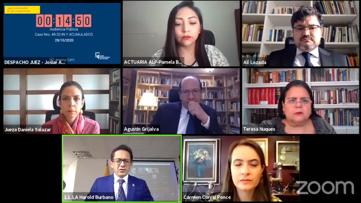 El defensor del Pueblo, Freddy Carrión, también presentó sus argumentos en contra de la ley impulsada por el Ejecutivo y la Asamblea.