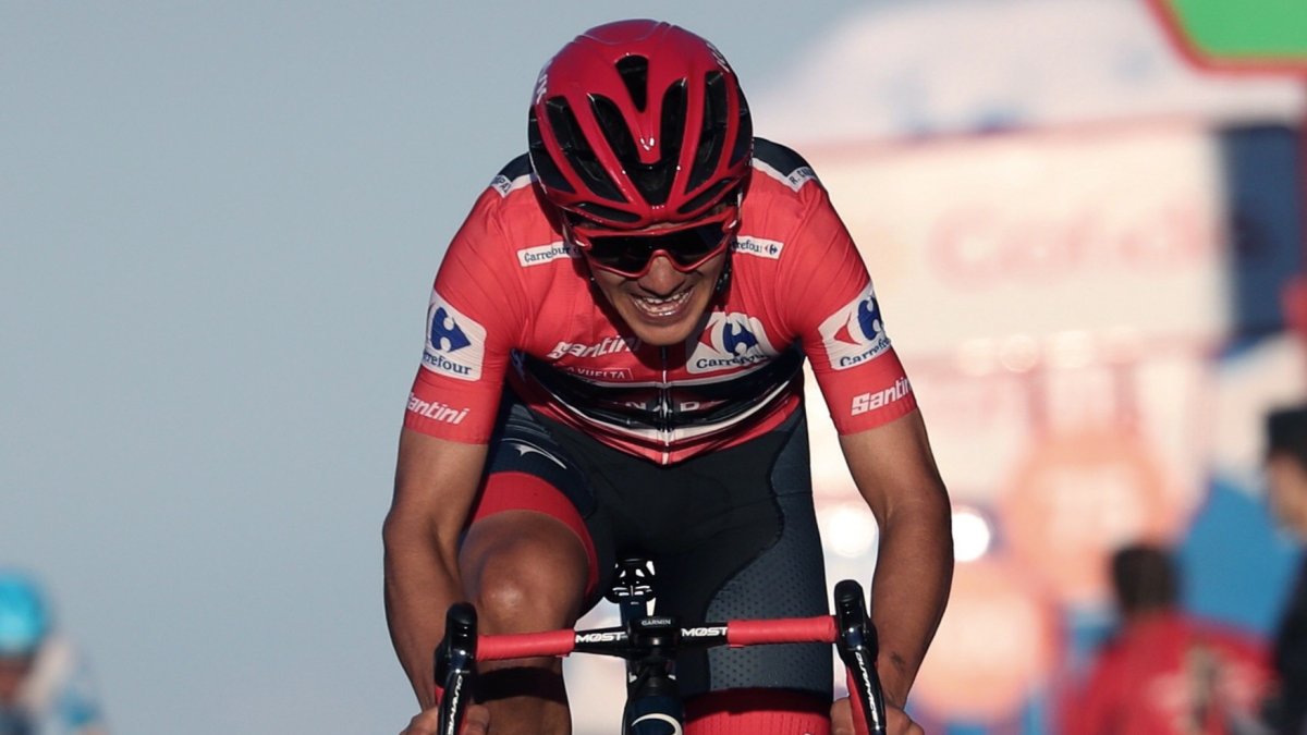 Richard Carapaz publicó en sus redes sociales el dibujo homenaje que hicieron en la carretera de Carchi