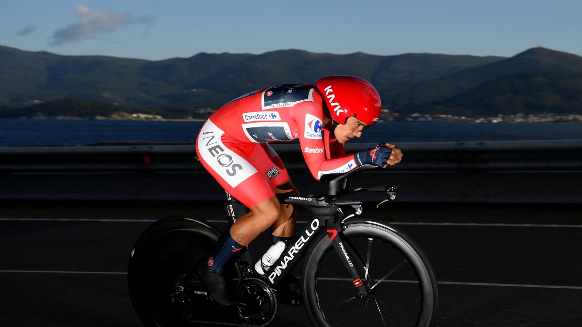 Richard Carapaz demostró su evolución en la contrarreloj de la Vuelta a España.