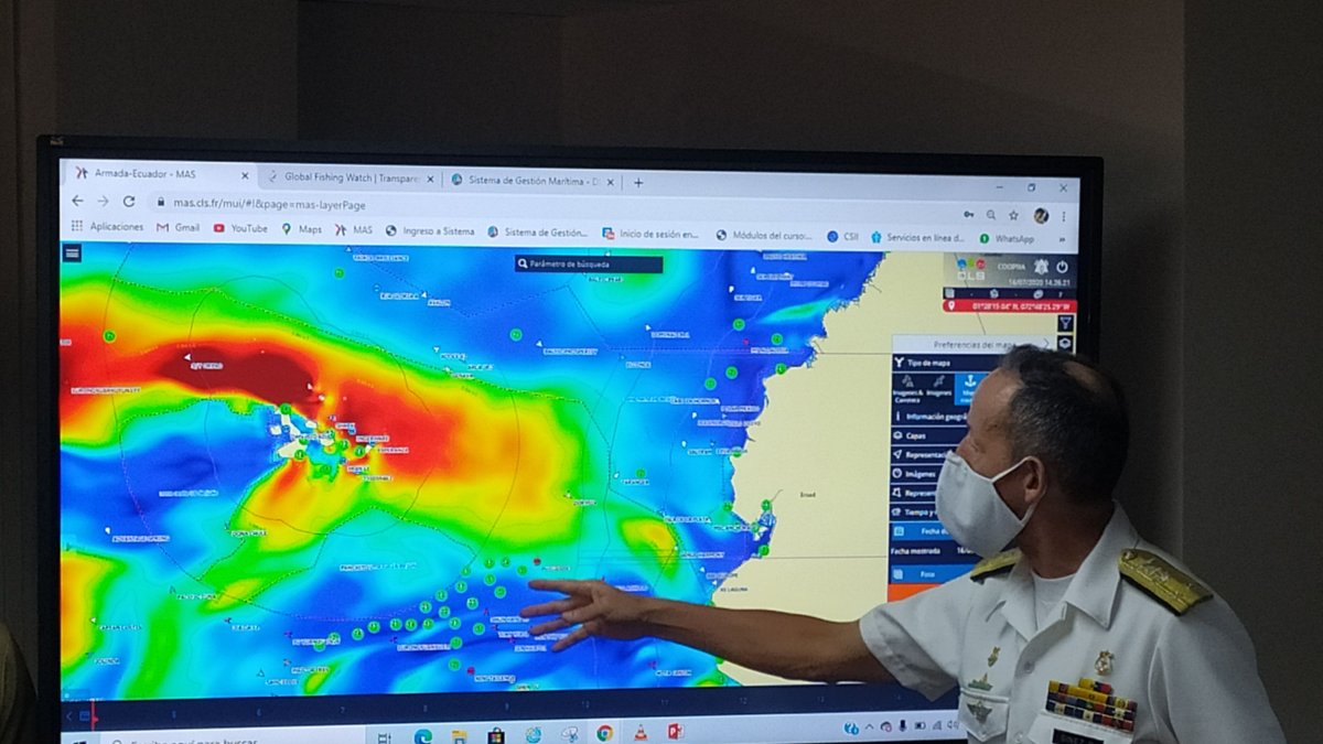 Fotografía cedida por la Armada de Ecuador, del contraalmirante Daniel Gínez Villacís, comandante de Operaciones Navales a cargo de la organización de las maniobras Unitas 2020 en Ecuador.