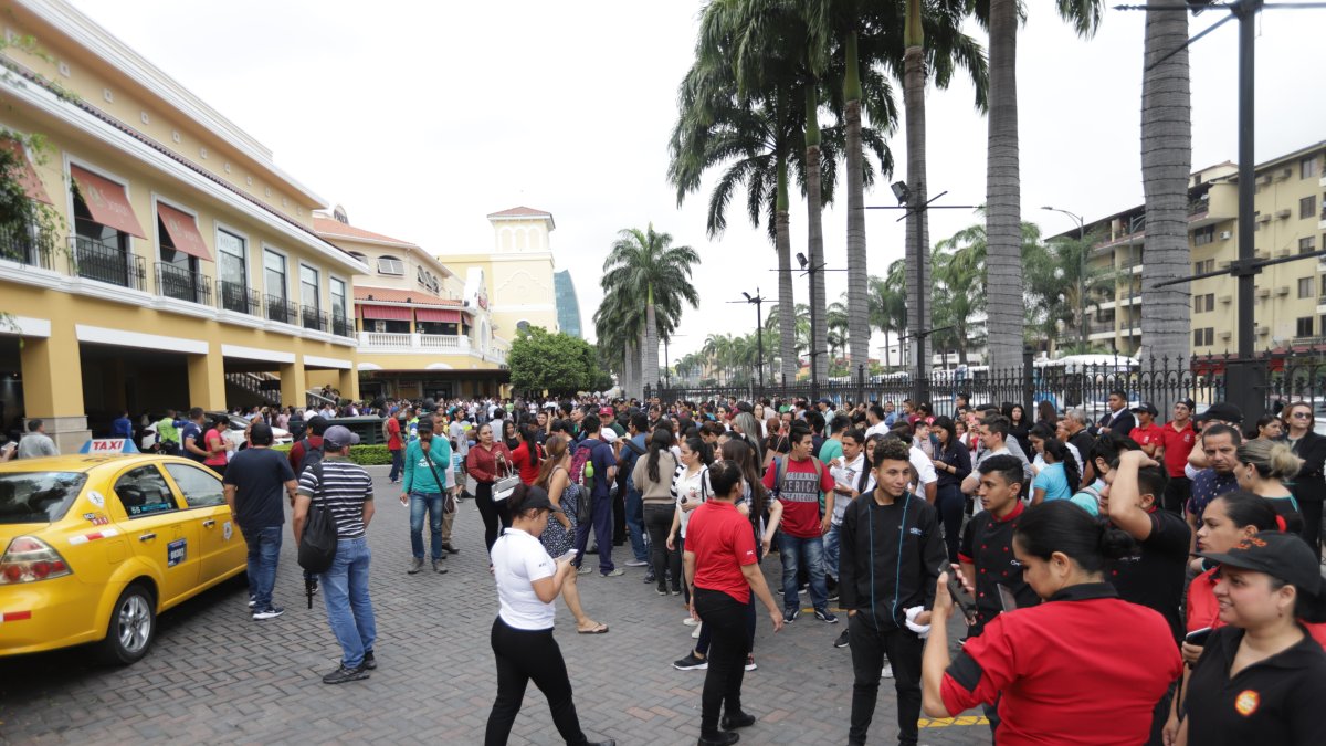 En el simulacro del año pasado, decenas de habitantes se reunían en los puntos claves seguros de las empresas, plazas, calles e instituciones.