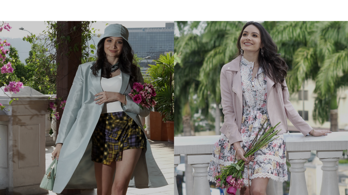 Los vestidos con silueta en A destacan en la mayoría de sus vestuarios.