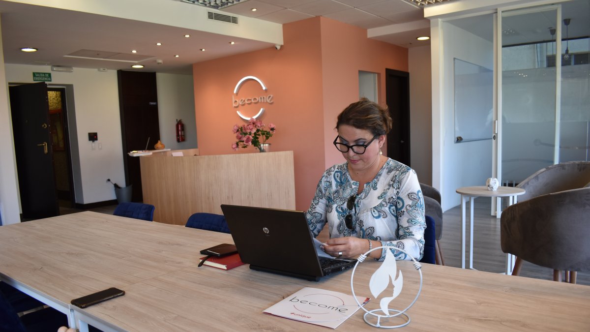 Oficinas de Mujeres al Volante en Quito, antes de la llegada de la pandemia.
