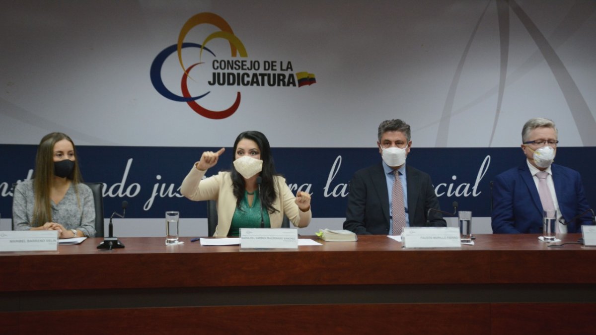 Autoridades. Miembros del Consejo de la Judicatura que llevan adelante el concurso para elegir a 16 jueces.