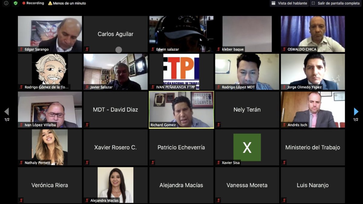 El encuentro se efectuó de manera virtual la mañana de este 16 de noviembre de 2020.