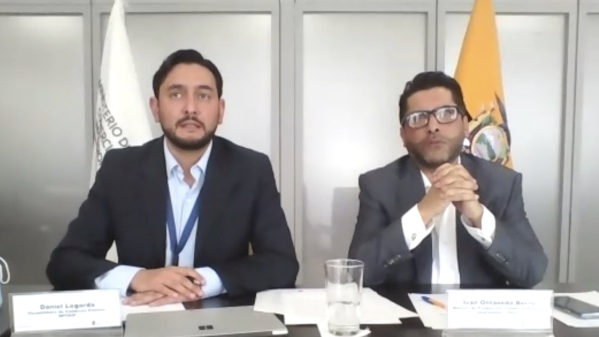 La rueda de prensa del viceministro Daniel Legarda y el ministro Iván Ontaneda se efectuó de manera virtual.