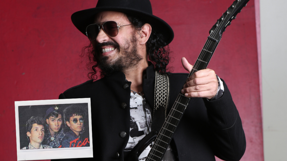 Douglas Bastidas para el lente de EXPRESIONES. En la foto pequeña la primera formación de Tranzas en 1987.