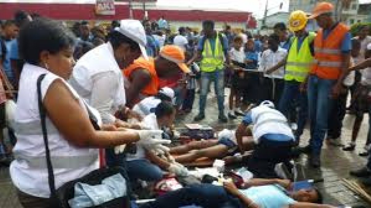 Uno de los simulacros de terremoto que se han hecho en Guayaquil.