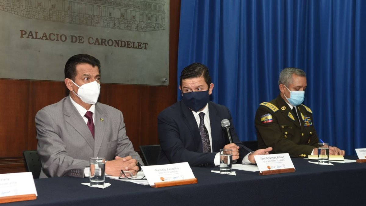 Presentación. Patricio Pazmiño fue presentado este jueves como el flamante ministro de Gobierno en reemplazo de María Paula Romo.