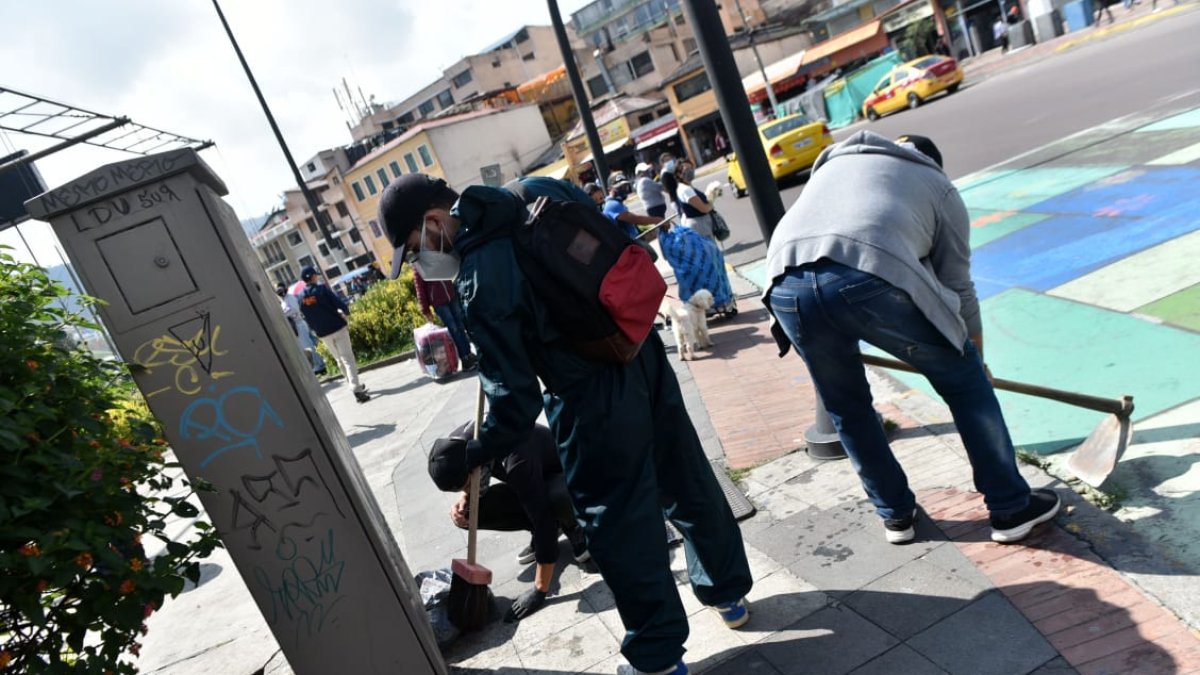 En la Marín se cumplió la gran minga de Quito.