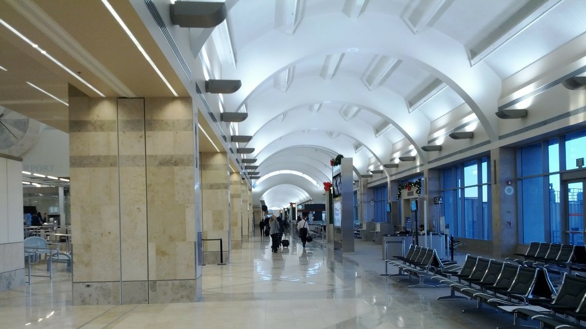 Parte del aeropuerto de Santa Ana, California.
