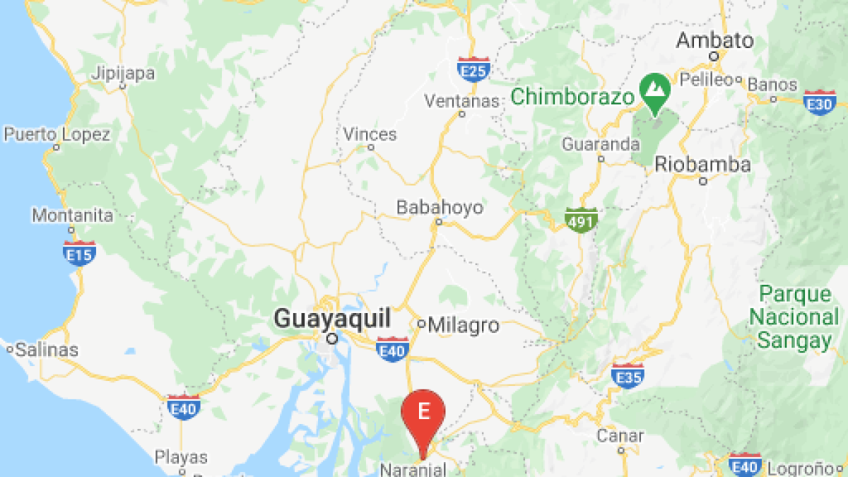 El sismo se registró a 9.65km del cantón Naranjal.