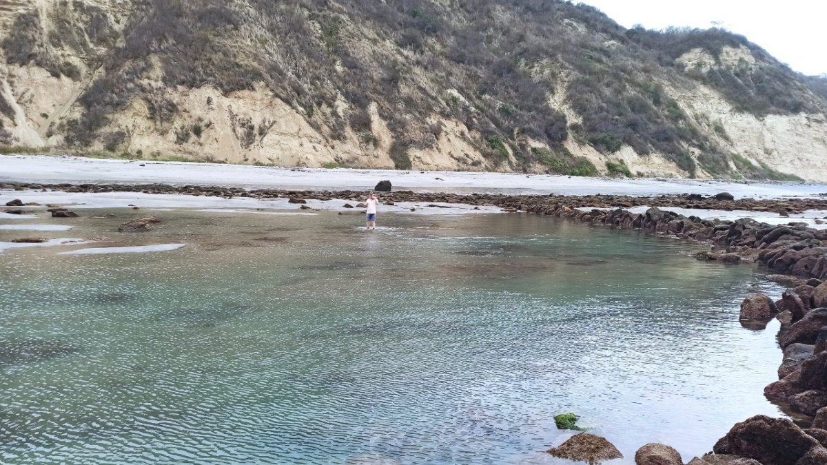 Estas hileras de piedras quedan al descubierto cuando el agua del mar desciende. Son rocas que están ancladas.