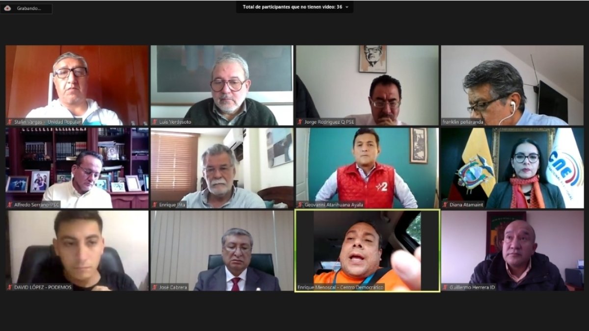 El IV Consejo Consultivo de organizaciones políticas fue a través de Zoom y participaron 11 delegados.