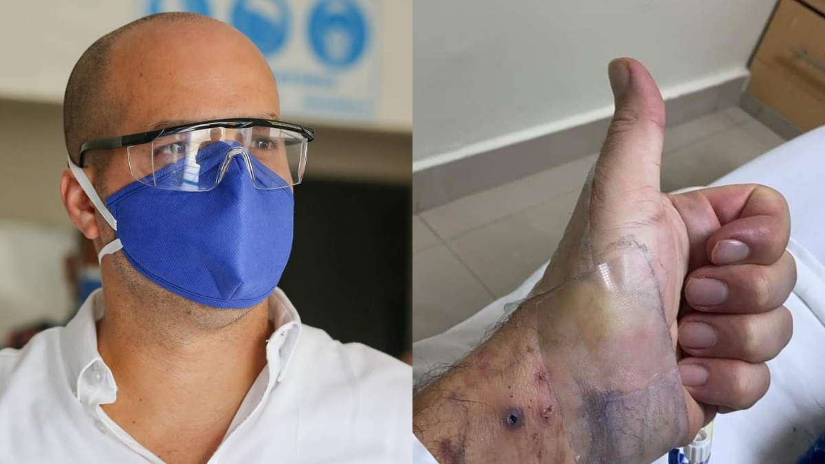 El alcalde posteó una fotografía en sus redes sociales dando a conocer que está bien