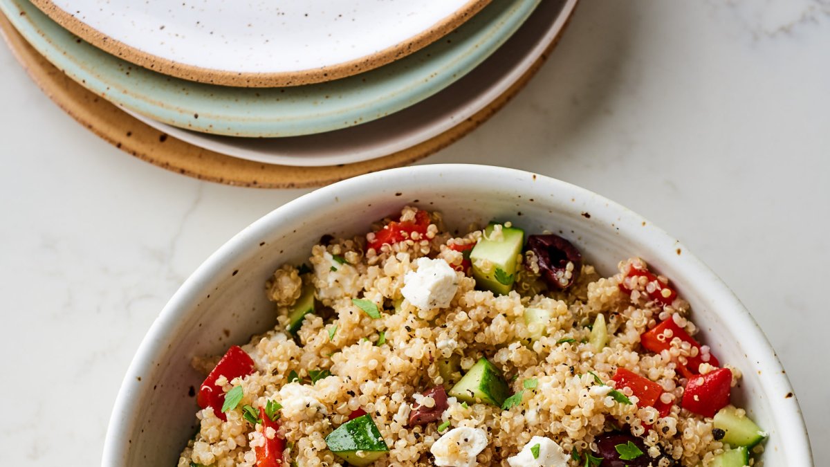 Ensalada de quinoa y vegetales.