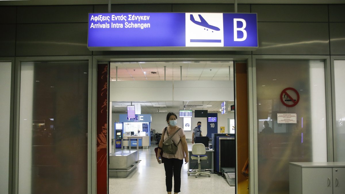 Sala de llegadas del aeopuerto internacional Eleftherios Venizelos, de Atenas.