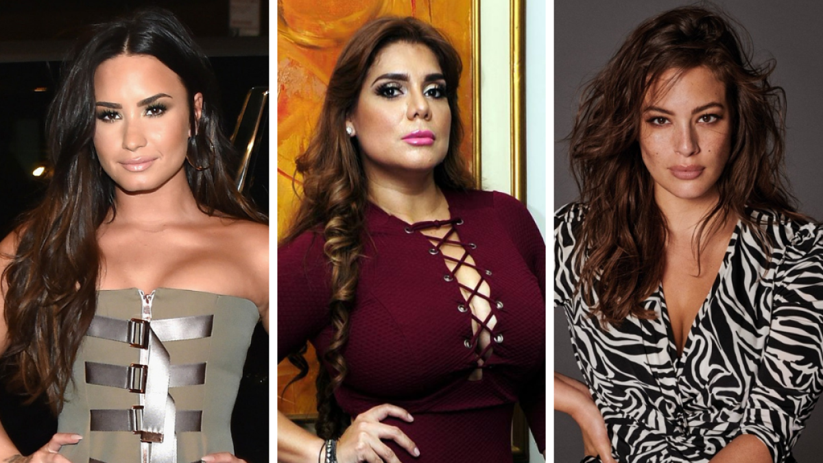 Demi Lovato, Sofía Caiche y Ashley Graham.