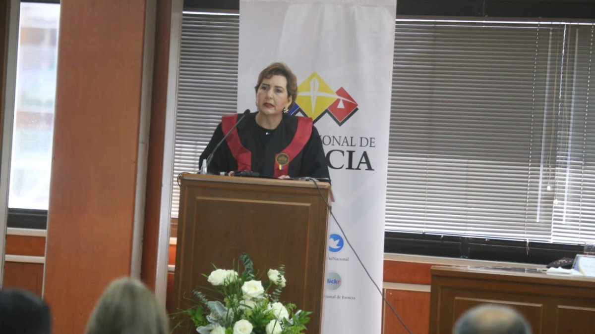 Cuentas. La presidenta de la Corte Paulina Aguirre se despide de la Corte. Este jueves presentó su rendición de cuentas.