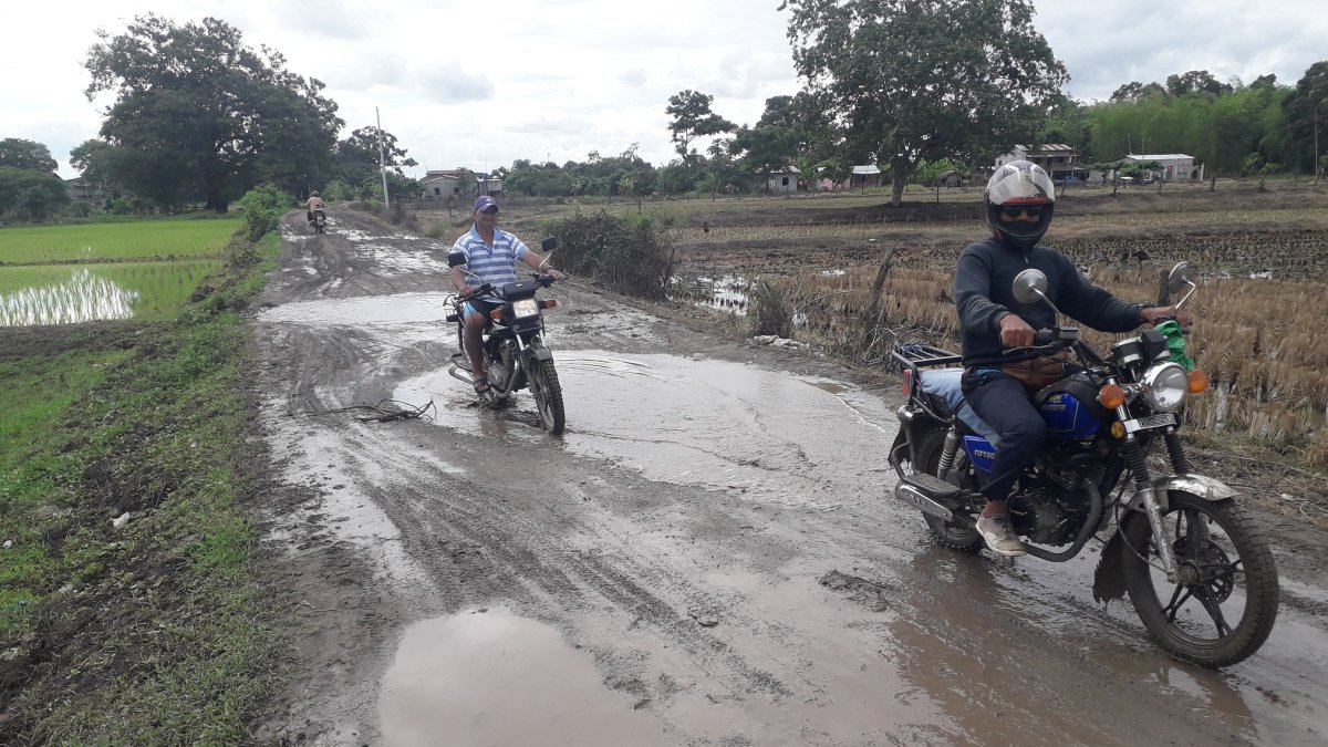 Hecho. Este es el estado de la vía a Julio Rivas, en la que varias motos ya se han dañado, a decir de la ciudadanía.